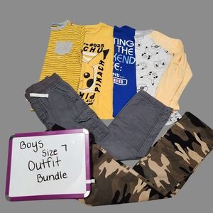 Boys Size 7 Graphic Tee and Pants Bundle/Set/Lot/Wardrobe